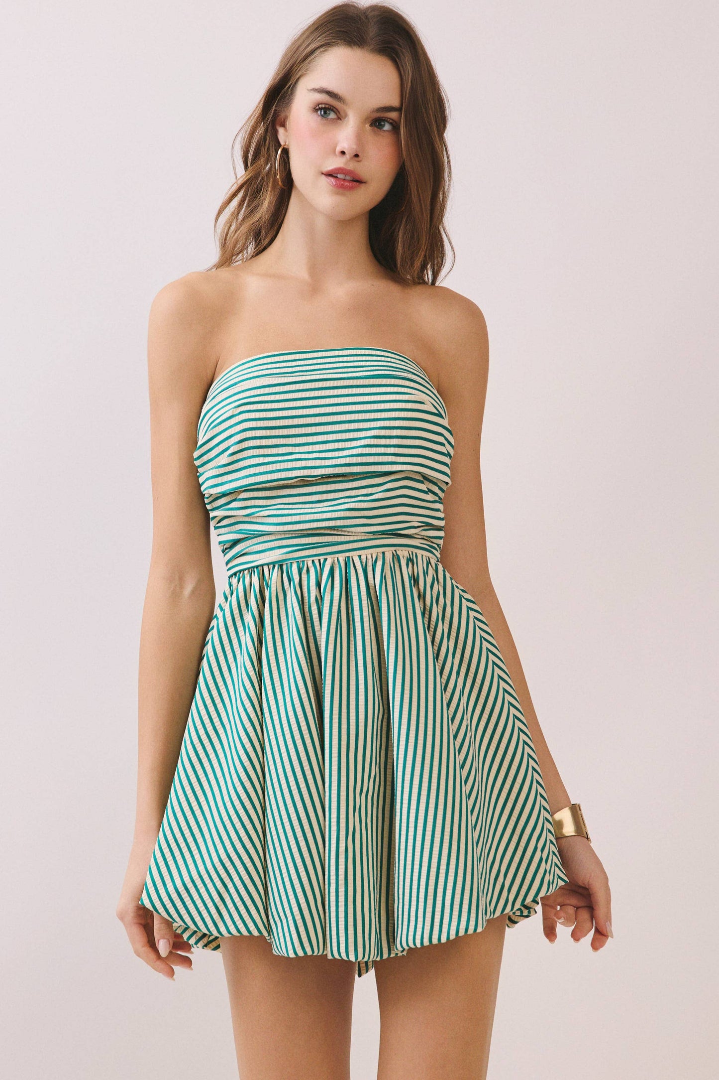 Susie Smocked Bodice Strapless Dress