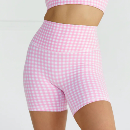 PLAID BIKE SHORTS
