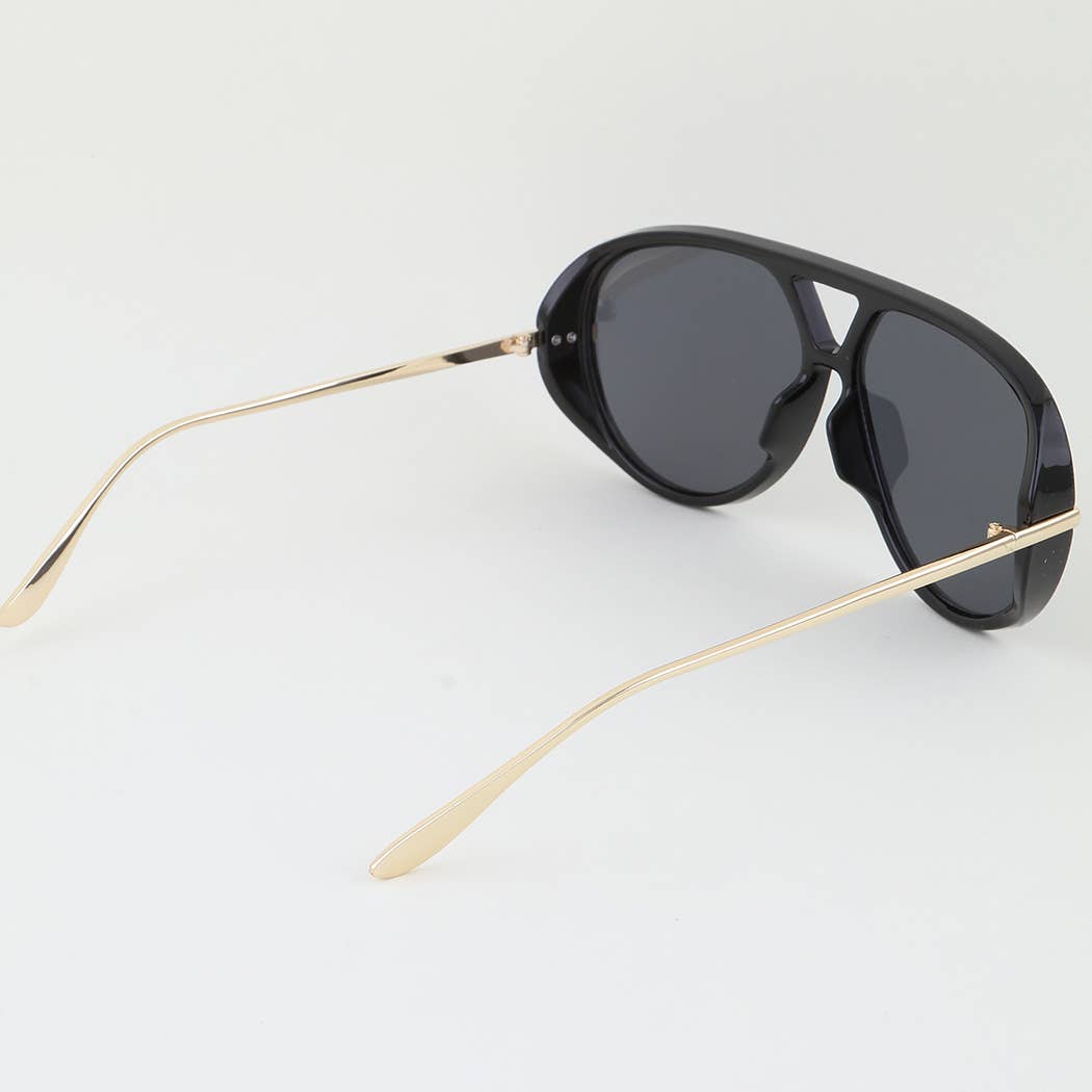Minimal Round Aviator Sunglasses