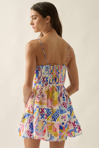 Tropic Tie-Front Cami Romper