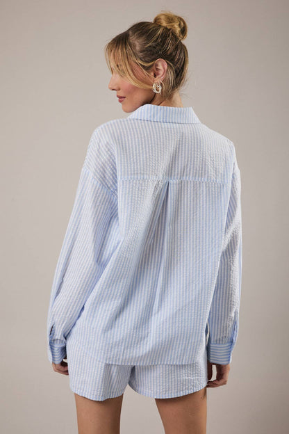 LOBSTER EMBROIDERY BUTTON UP
