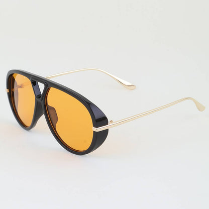 Minimal Round Aviator Sunglasses