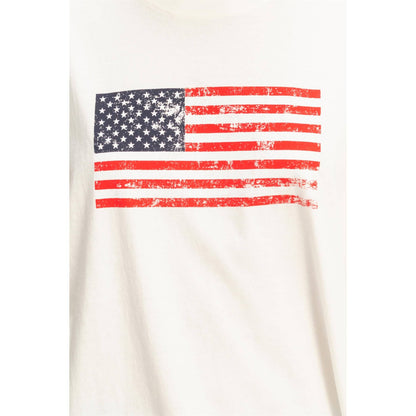 Mineral Washed American Flag Tee