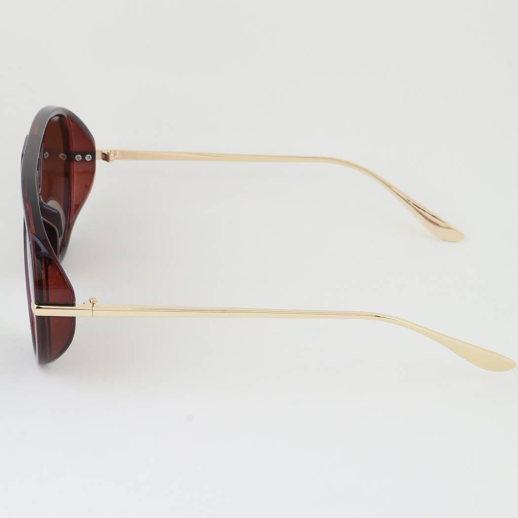 Minimal Round Aviator Sunglasses