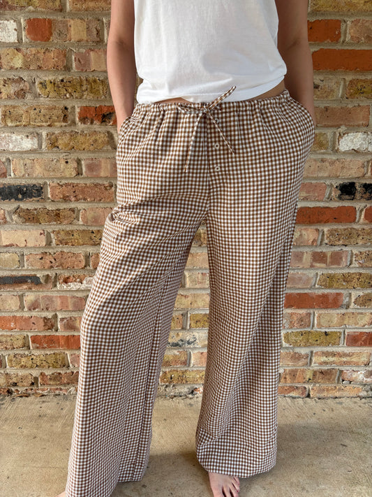 GINGHAM PANTS
