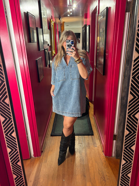 DENIM TUNIC DRESS