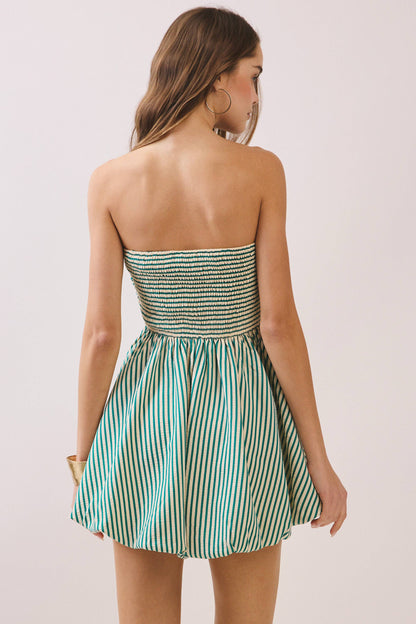 Susie Smocked Bodice Strapless Dress