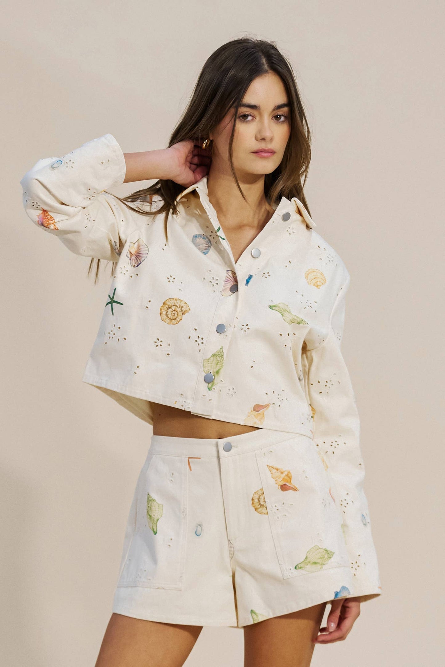Shell and Starfish Cropped Jacket