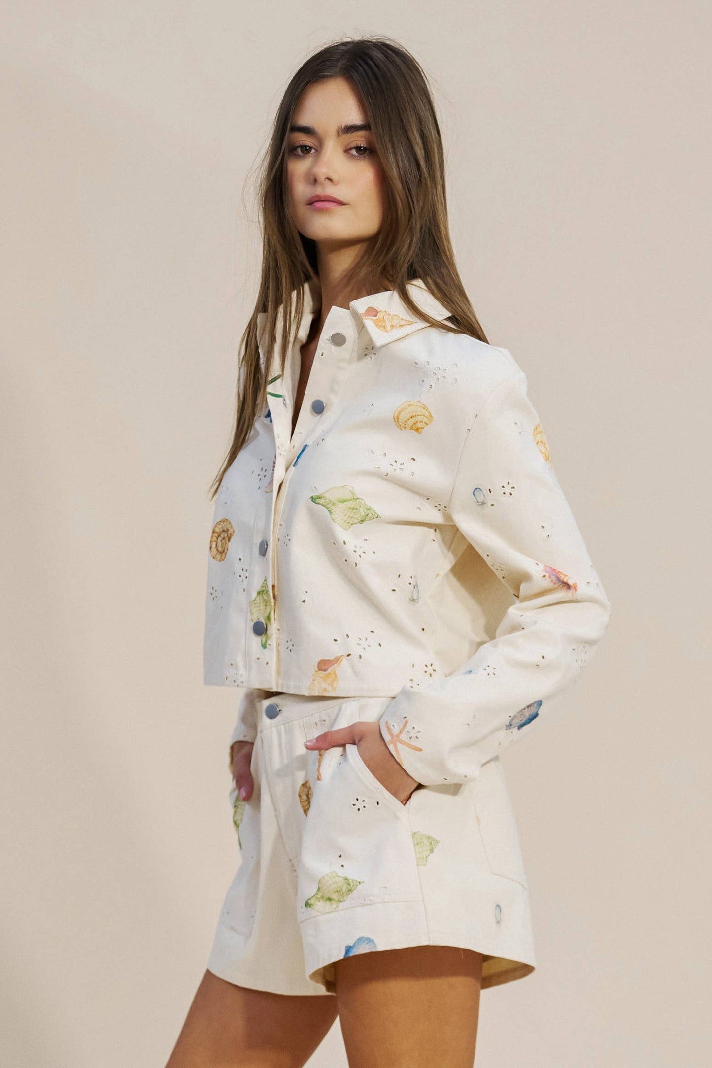 Shell and Starfish Cropped Jacket
