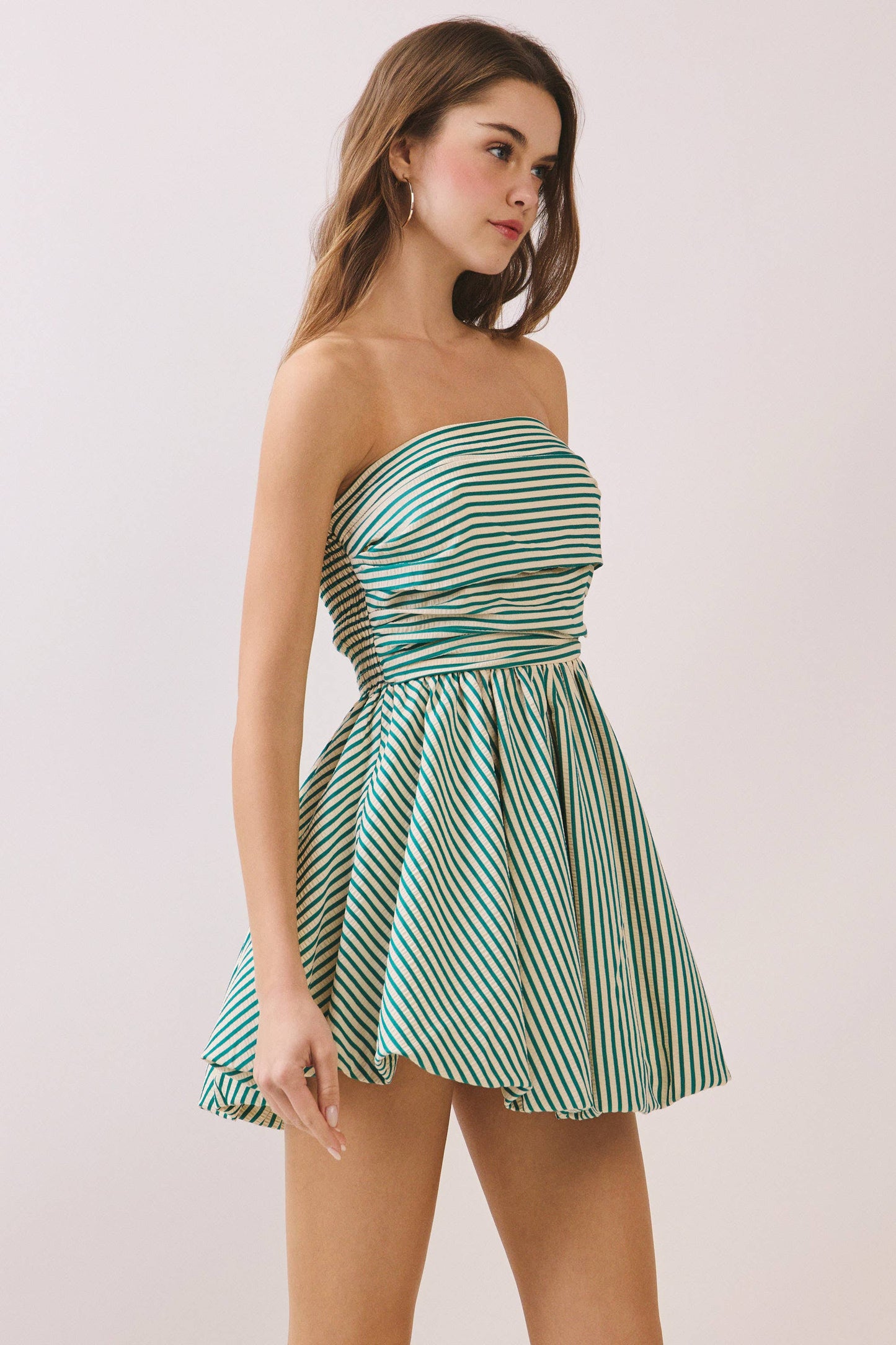 Susie Smocked Bodice Strapless Dress