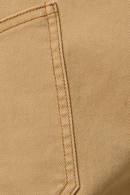HIGH WAIST STRETCH TWILL SHORTS