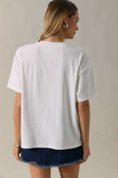 SHELL CROCHET PATCHED T-SHIRT